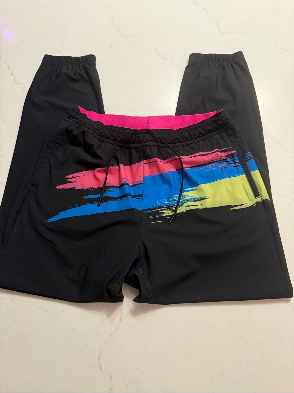 Chubbies Neon Brushstroke Performance Joggers Size Large
